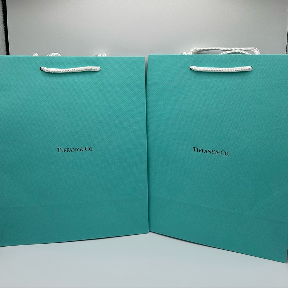 🔥🆕🔥 2x Tiffany & Co. Gift Bags | Medium/Large Blue Shopping Bag | 8" x 10"​